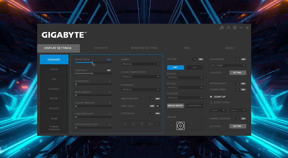 OSD SIDEKICK User Interface